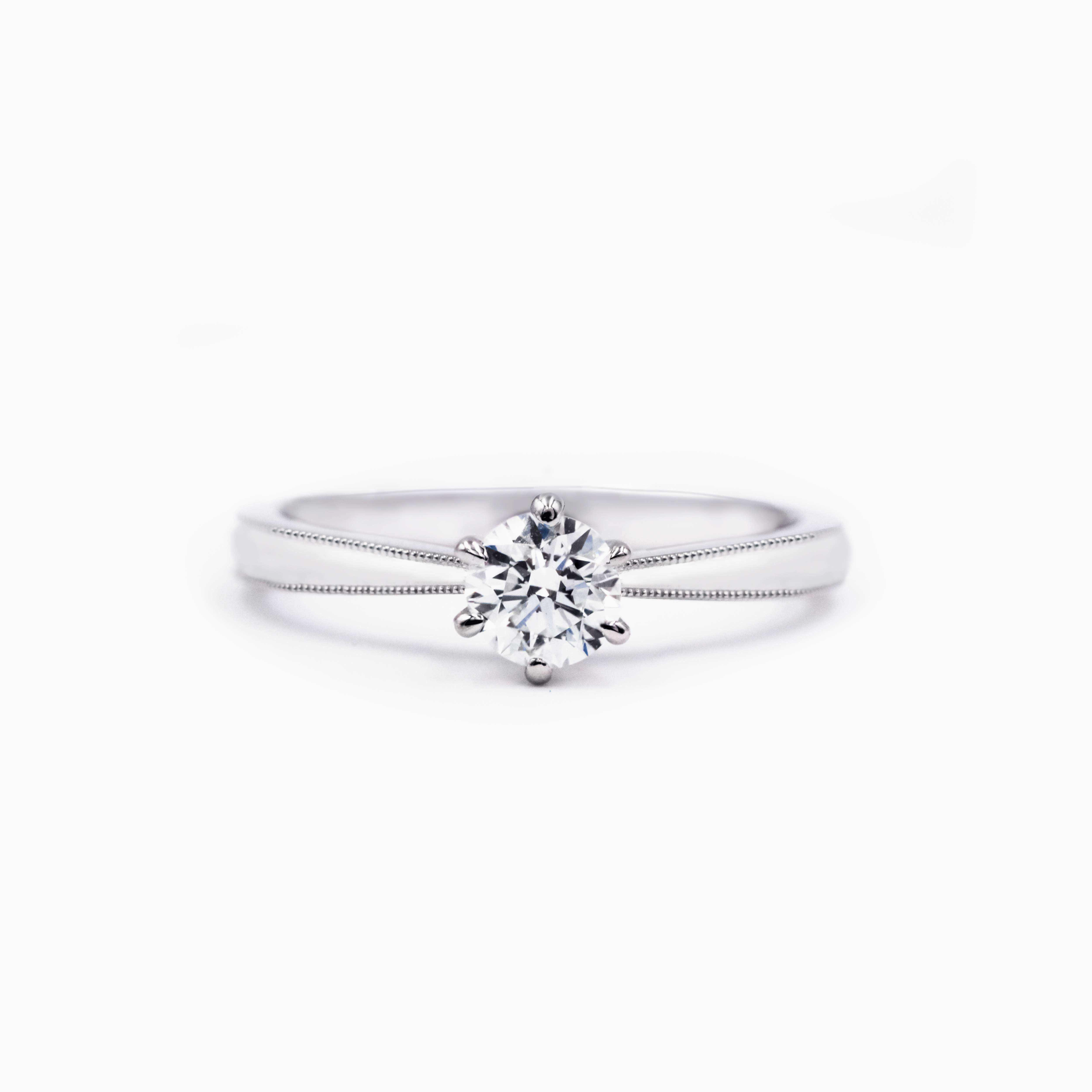 Diana - The Tapered Milgrain Engagement Ring | Lavin New York | Diamond ...